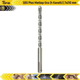 SDS Plus 4 Kanallı 7x210 mm Matkap Ucu