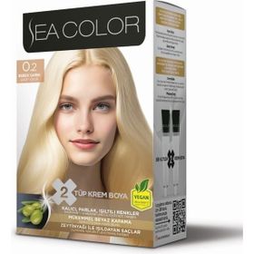 Sea Color 0.2 Bebek Sarısı Mükemmel Beyaz Kapama 1 Pk x 2 Tüp Oksidan Saç Boyası