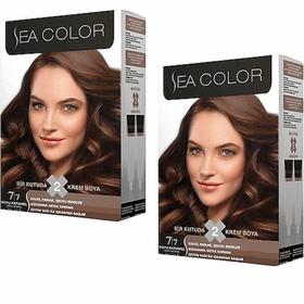 Sea Color 2 Adet 7/7 Koyu Karamel Saç Boyası