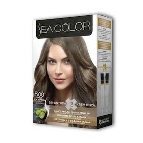 Sea Color 2 adet 8/0 Açık Kumral Krem Boya 100 ml Saç Boyası