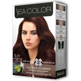 Sea Color 2 Tüp Sıcak Çikolata No:5.77 Krem Saç Boyası Seti