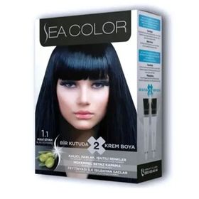 Sea Color 2Li Krem 1/1 Mavi Siyah 2 Set Saç Boyası