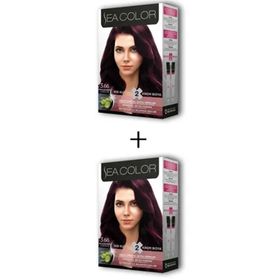 Sea Color 2x2 Tüp Patlıcan Moru No:3.66 Krem Saç Boyası Seti