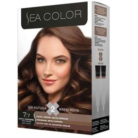 Sea Color 7.7 Karamel Kahve Nevaton Kalıcı Krem Saç Boyası