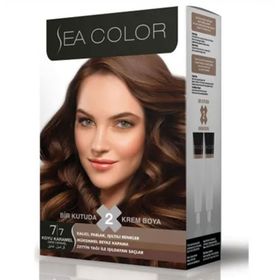 Sea Color 7.7 Koyu Karamel 2x50 ml Saç Boyası