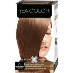 Sea Color 7/3 Fındık Kabuğu 2'Li Krem Saç Boyası