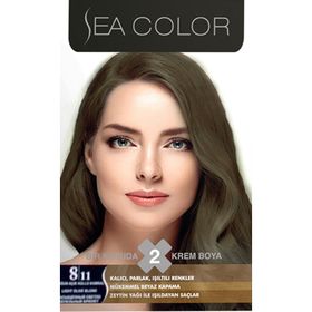 Sea Color 8.11 Yoğun Açık Küllü Kumral İki Tüplü Set Saç Boyası