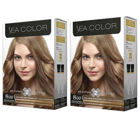 Sea Color 8/00 Yoğun Açık Kumral 2 Adet Saç Boyası