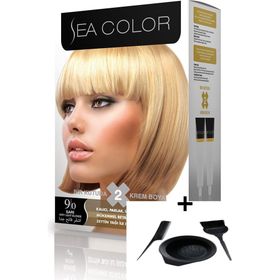 Sea Color Buğday Sarısı No:9.0 2x2 Tüp Krem Saç Boyası Seti