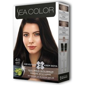 Sea Color Kahve No:4.0 2 Tüp Krem Saç Boyası Seti