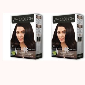 Sea Color Koyu Kahve No:3.0 2 Tüp Krem Saç Boyası Seti