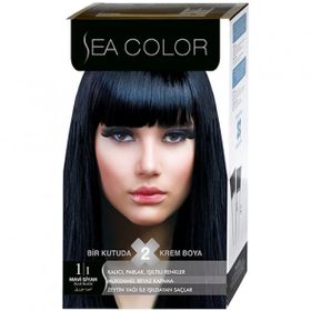 Sea Color Set 1.1 Mavi Siyah 3 Adet Saç Boyası