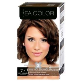 Sea Color Set 7.7 Koyu Karamel 2 Adet Saç Boyası