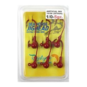 Sea Horse 1938BLN Kırmızı 1/0 5 gr 6 Pcs Jig Head