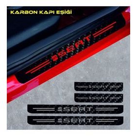 Seat Alhambra 4 Adet Karbon Kapı Eşiği Sticker