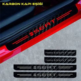 Seat Alhambra 4 Adet Karbon Kapı Eşiği Sticker