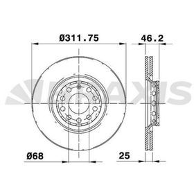 Seat Exeo 2010/2011 288x25x68x46 Havalı Ön Fren Diski