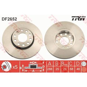 Seat Exeo 2010/2011 288x25x68x46 Havalı Ön Fren Diski