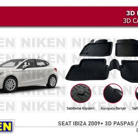Seat İbiza 2009-2016 Premium 3D Havuzlu Oto Paspas Bizymo