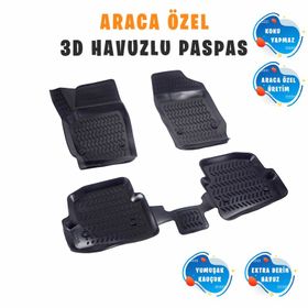 Seat İbiza 2017+ Premium 3D Bej Havuzlu Oto Paspas Bizymo