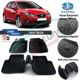 Seat İbiza Iv 2008 -2017 Siyah 3D Havuzlu Paspas