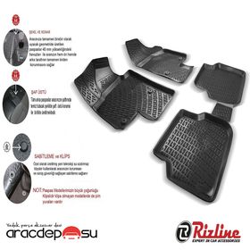 Seat Leon Hb 2006-2012 Premium 3D Havuzlu Oto Paspas Bizymo