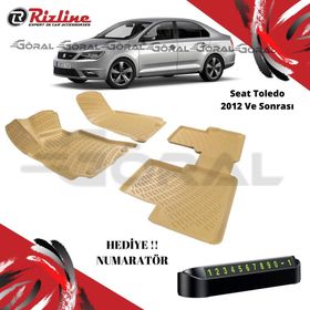 Seat Toledo 2005-2012 Premium 3D Bej Havuzlu Oto Paspas Bizymo