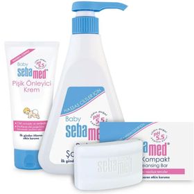 Sebamed 500 ml Şampuan + 100 gr Sabun + 100 ml Pişik Kremi Bebek Seti