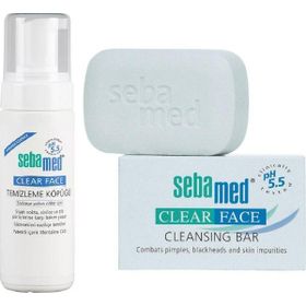Sebamed Clear Face 150 ml Yüz Temizleyici Köpük + Clear Face 100 gr Kompakt Sabun Seti