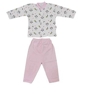 Sebi 2316 Beyaz-Pembe Bebek Pijama Takımı