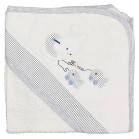Sebi 9879 75x75 cm Balıkçı Tavşan Bebek Banyo Havlusu