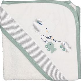 Sebi 9879 75x75 cm Balıkçı Tavşan Bebek Banyo Havlusu