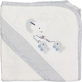 Sebi 9879 Gri Balıkçı Tavşan Bebek Banyo Havlusu