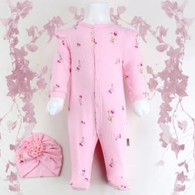 Sebi Bebe 1108 Güllü Şapkalı Bebek Tulumu