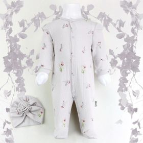 Sebi Bebe 1108 Güllü Şapkalı Bebek Tulumu