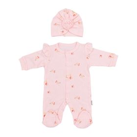 Sebi Bebe 1108 Güllü Şapkalı Bebek Tulumu