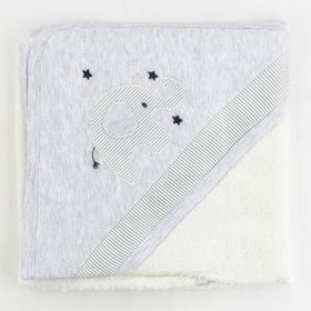 Sebi Gri 9884 Filli Bebek Banyo Havlusu
