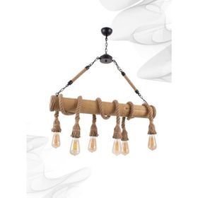 Sedef Avize 9055-6AHSAP 6'li Kahverengi Ahşap Avize