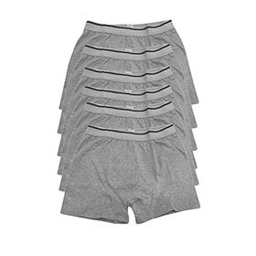 Sedef Yıldızı Gri Likralı Pamuklu 6`lı Paket İç Giyim Erkek Boxer