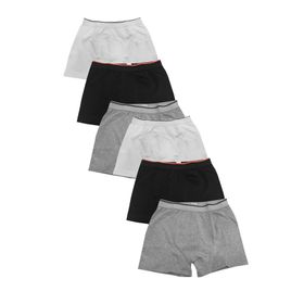 Sedef Yıldızı Karışık Likralı Pamuklu 6`lı Paket İç Giyim Erkek Boxer