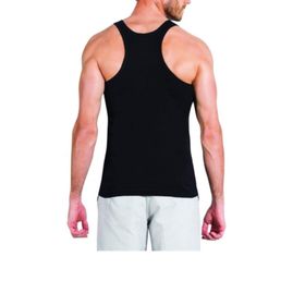 Sedef Yıldızı Siyah Pamuklu Spor Rambo İç Giyim Erkek Atlet