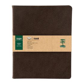 Sedir Defter Söğüt Serisi Koyu Kahve 18,5x23,5 cm Çizgili Defter