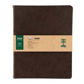 Sedir Defter Söğüt Serisi Koyu Kahve 18,5x23,5 cm Çizgili Defter
