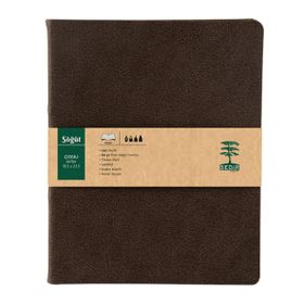 Sedir Defter Söğüt Serisi Koyu Kahve 18,5x23,5 cm Çizgili Defter