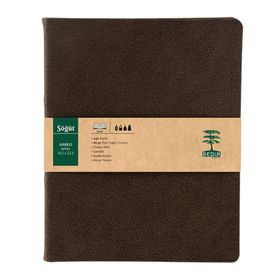 Sedir Defter Söğüt Serisi Koyu Kahve 18,5x23,5 cm Kareli Defter