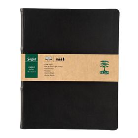 Sedir Defter Söğüt Serisi Siyah 18,5x23,5 cm Kareli Defter