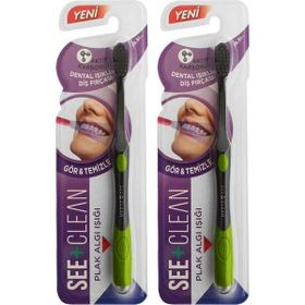 See+Clean Işıklı Yeşil 2 Adet Diş Fırçası