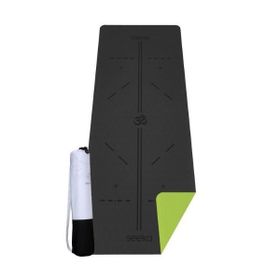 Seeka Yoga Stüdyo Serisi TPE Charcoal/Yeşil Yoga Mat