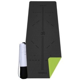 Seeka Yoga Stüdyo Serisi TPE Charcoal/Yeşil Yoga Mat