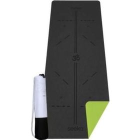 Seeka Yoga Stüdyo Serisi TPE Charcoal/Yeşil Yoga Mat